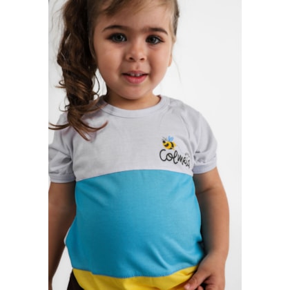 Camiseta Tamanho 02 - uniforme Escola Colmeia